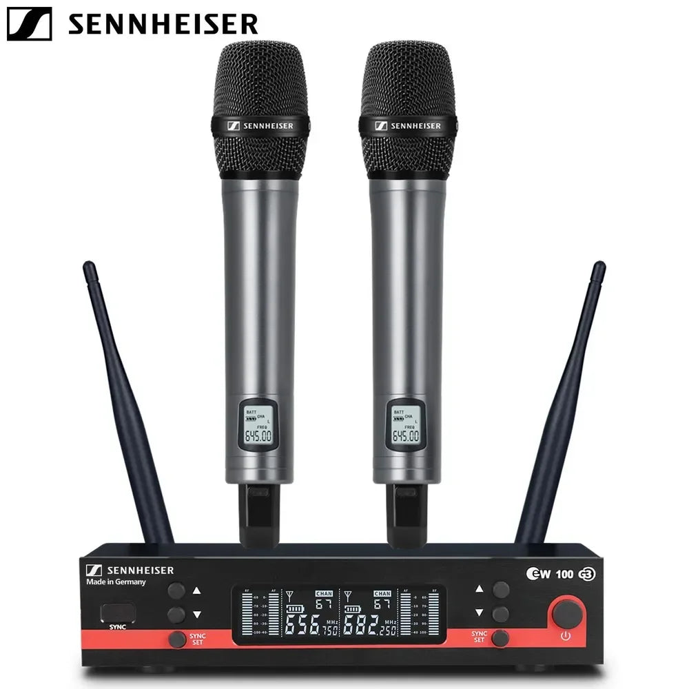 Sennheiser EW100G3 UHF True Diversity Wireless Handheld Microphone System E835 Capsule For Stage Karaoke Wedding Live
