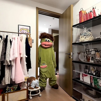 26 New Long Haired Tasmanian Devil Sad Frog Jumpsuit Pajamas Men Women Cute Cartoon Abstract Loungewear Homewear Sleepwear Gift