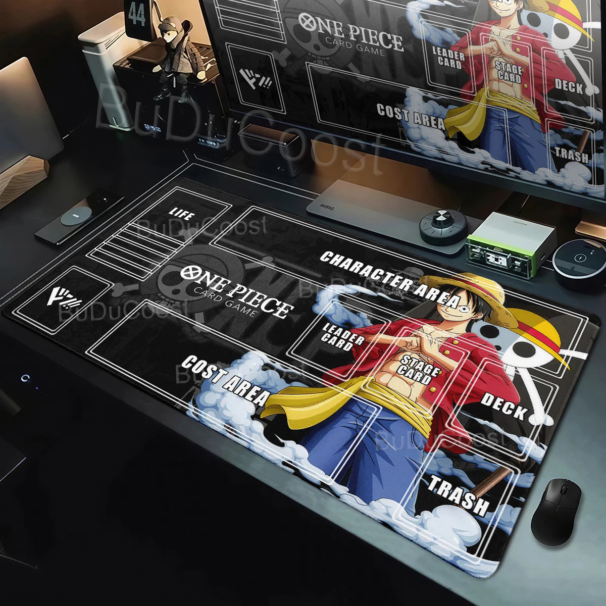 One Piece Zoro Luffy Card Battle Mat Opcg Single Player Board Game Card Battle Cards Pad 60X35cm Playmat PC Extended Mousepad