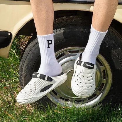 Fashion 2026 Mix Color Men's Comfortable Thick Platform Clogs Summer Beach Outside Couple Slippers Soft Sole EVA Sandals Slides