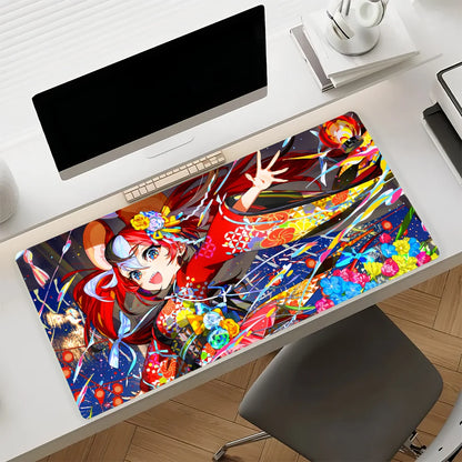 VTuber H-Hakos Baelz Mouse Pad Non-slip Rubber Gamer Balance Computer Mat Decoracion Deskmat Laptop Office Large