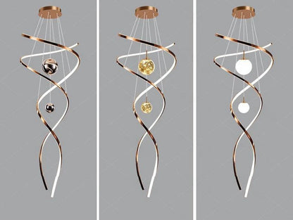 Modern home decor led lights pendant light lamps forstaircase Chandeliers for living room hanging light indoor lighting