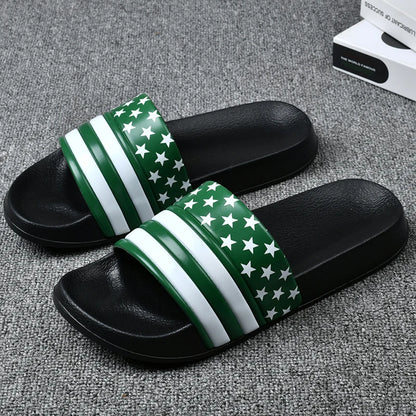 Plus Size Men Indoor Home Slippers Male Soft Comfortable Bath Slipper Men's EVA Flat Thick Platform Outdoor Beach Sandals Summer