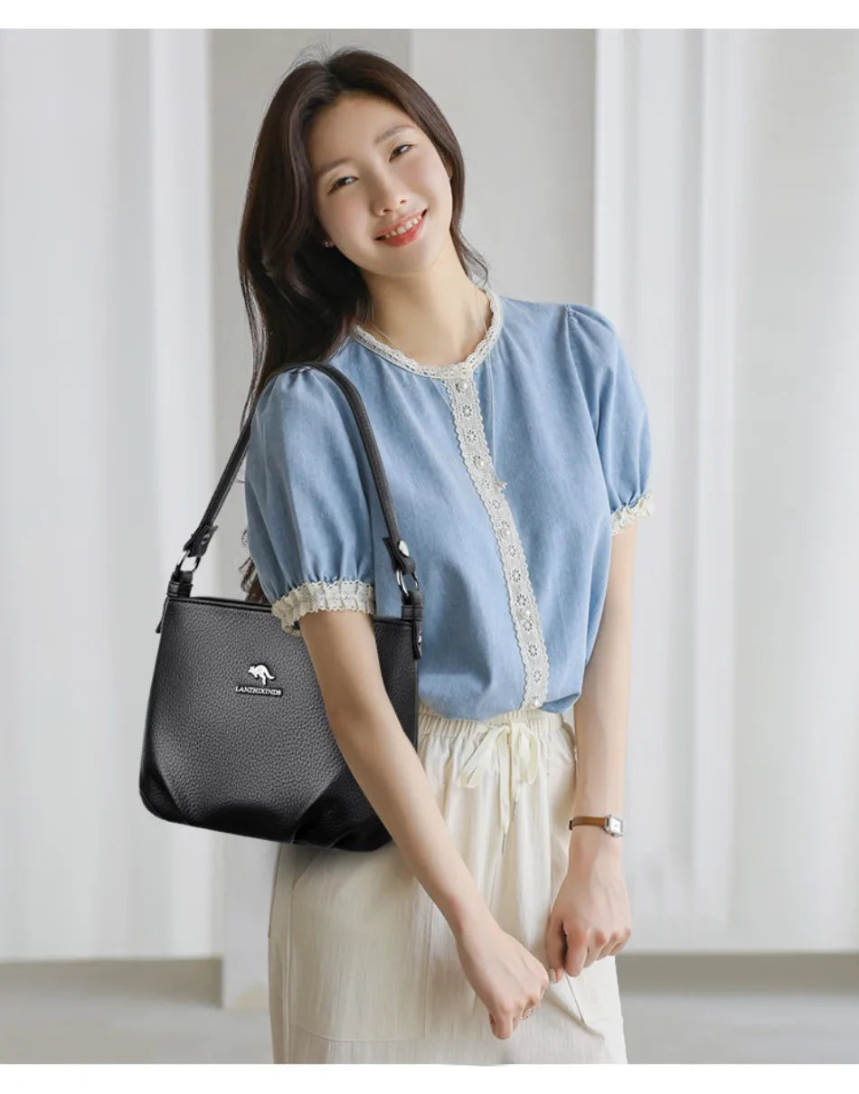 Luxury Shoulder Bags for Women 2026 New Designer Soft Leather Crossbody Bags Casual Messenger Sac Women Bag Purses and Hangbags
