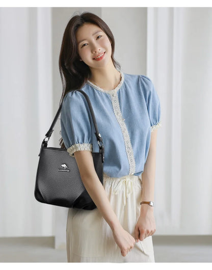 Luxury Shoulder Bags for Women 2026 New Designer Soft Leather Crossbody Bags Casual Messenger Sac Women Bag Purses and Hangbags
