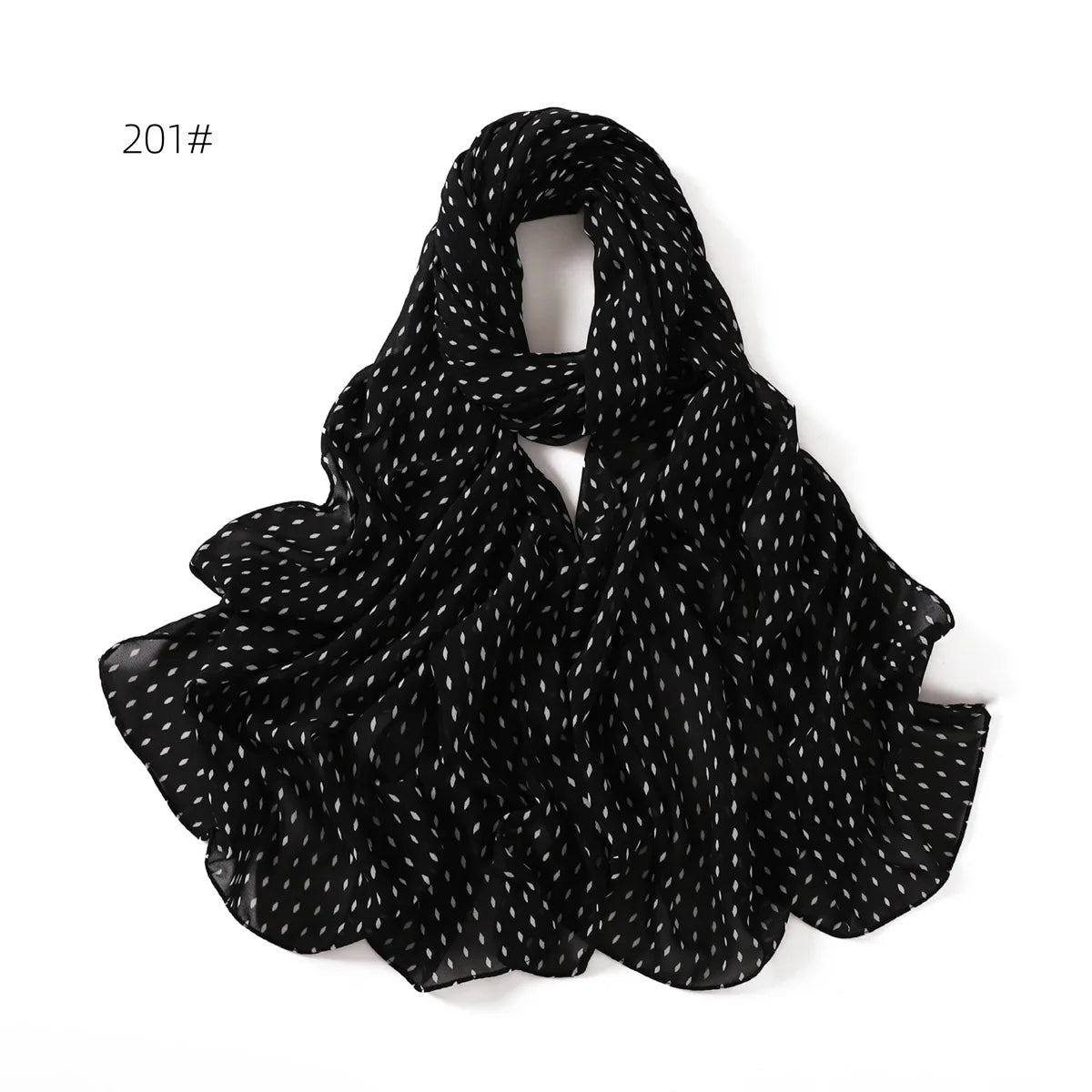 66 Colors Pearl Chiffon Printed Hijab Scarf New Fresh Small Floral Polka Dot Sunscreen Silk Scarf Shawl Turbans for Women Hijabs