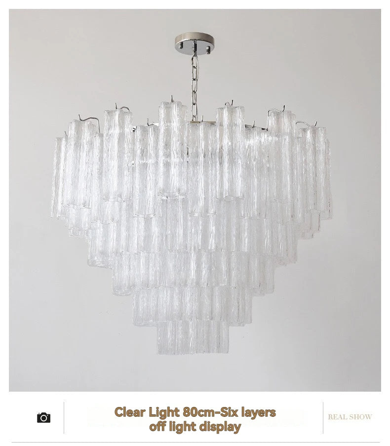 Designer Murano Ceiling Chandeliers Pink Colorful Glass LED Hanging Pendant Lights for Living Dining Room Bar Villa Art Lighting