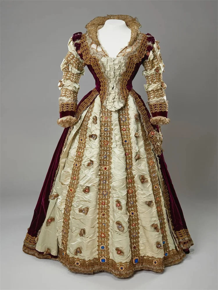 16th Century Tudor Elizabethan Queen Costume Italian Renaissance Royal Court Noble Reenactment Venice Ball Gown