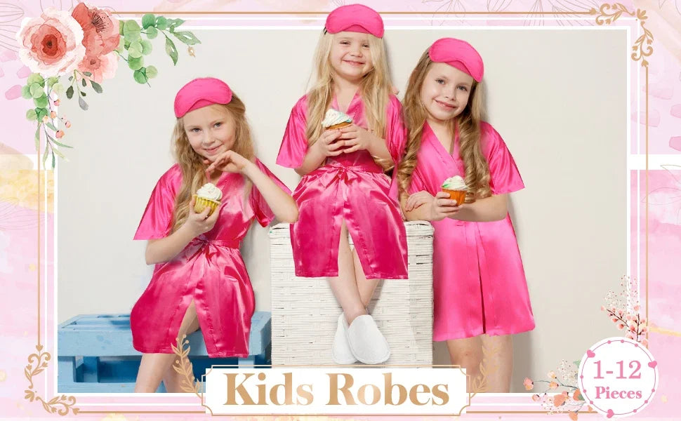 40 Pcs Girls Spa Party Supplies 10 Birthday Squad Princess Robe 10 Tote Bags 10 Headbands 10 Spa Masks for Birthday