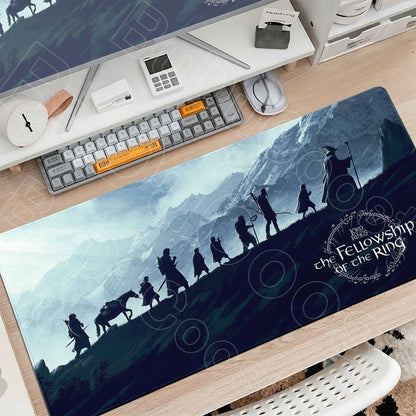 Washable Gaming Mouse Pad L-lord of the Rings PC Table Decoration Carpet XXL Gamer Stitch Edge Rubber Mice Mat Gadgets Keyboards