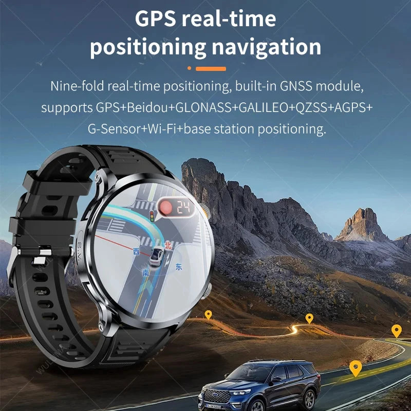 4G Network Smart Watch Google Play Maps 1.95-inch 3D SIM Card Download APP Camera GPS WIFI NFC Call Android Men Women Smartwatch