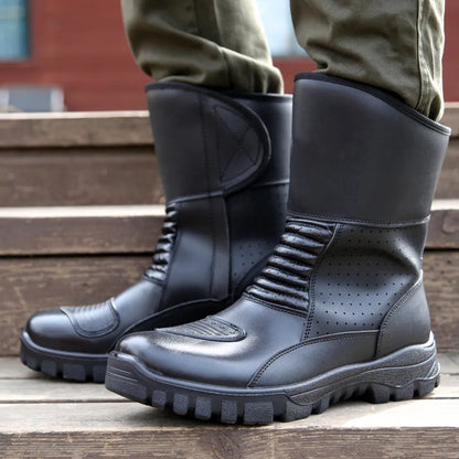 Breathable motorcycle riding shoes men long-legged suitable for riding motorcycles outdoor duty wear-resistant anti-slip boots