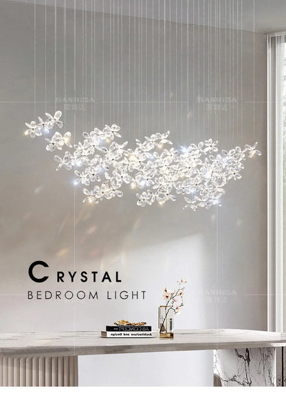 French Crystal Dining ChandelierFo Home Use Restaurant Lamp Luxurious And Modern Café Bar Counter Dining Table And Ceiling Light