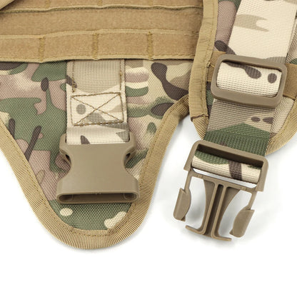 Dog Harness for Large Dogs Leash Collar Molle Pouch Military Harnesses French Bulldog Pet Tactical Training Vest Dog Accessories