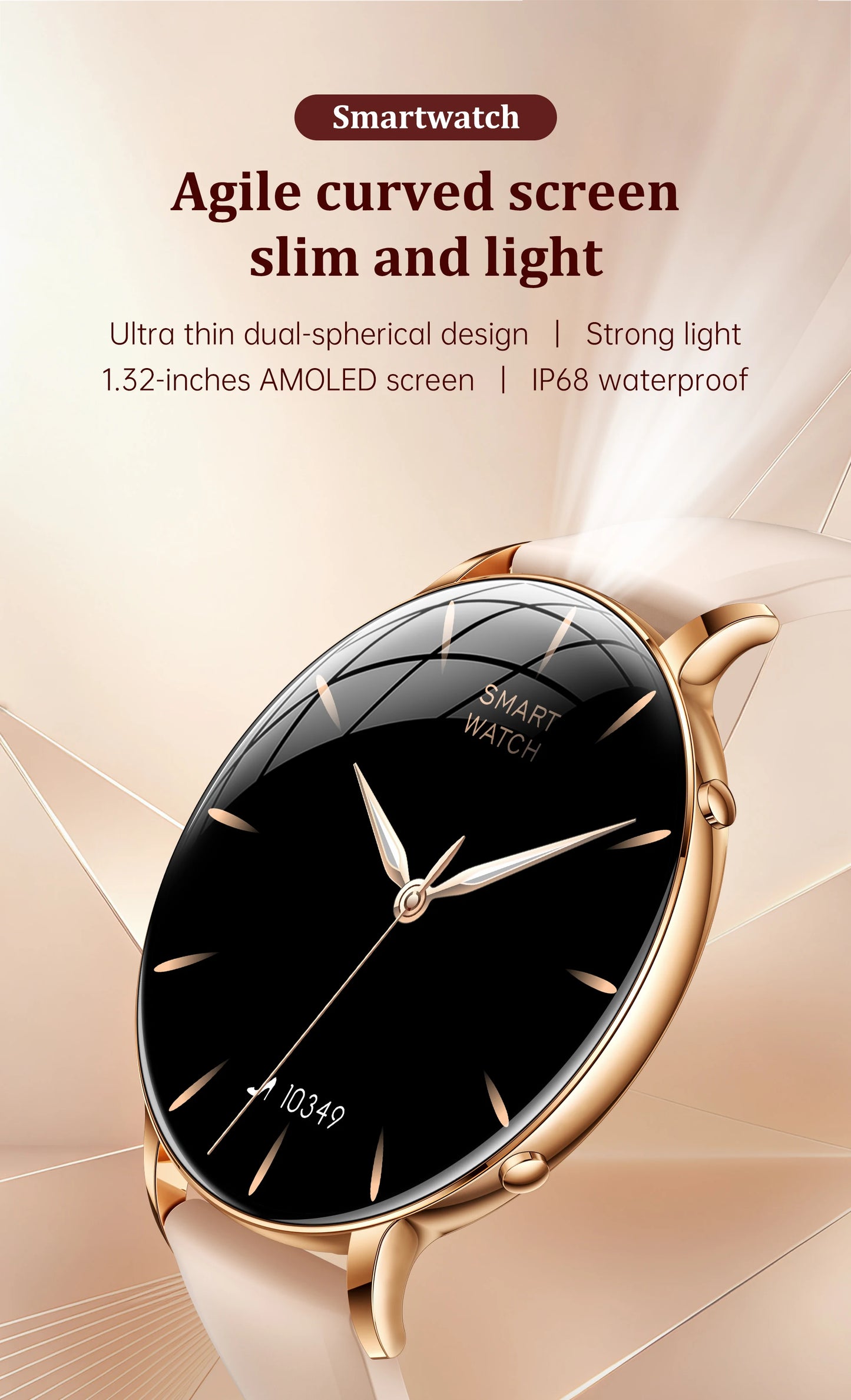 2026 durable women's new smartwatch with 1.32-inch AMOLED screen, language assistant, sports and health functions, women's watch