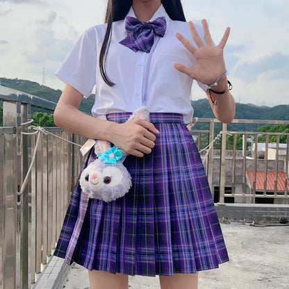 Japanese Bow Tie Skirt Set Student Pleated Skirt Jk Uniform Korean School Sexy Girl Preppy Style Seifuku Japanese School Uniform