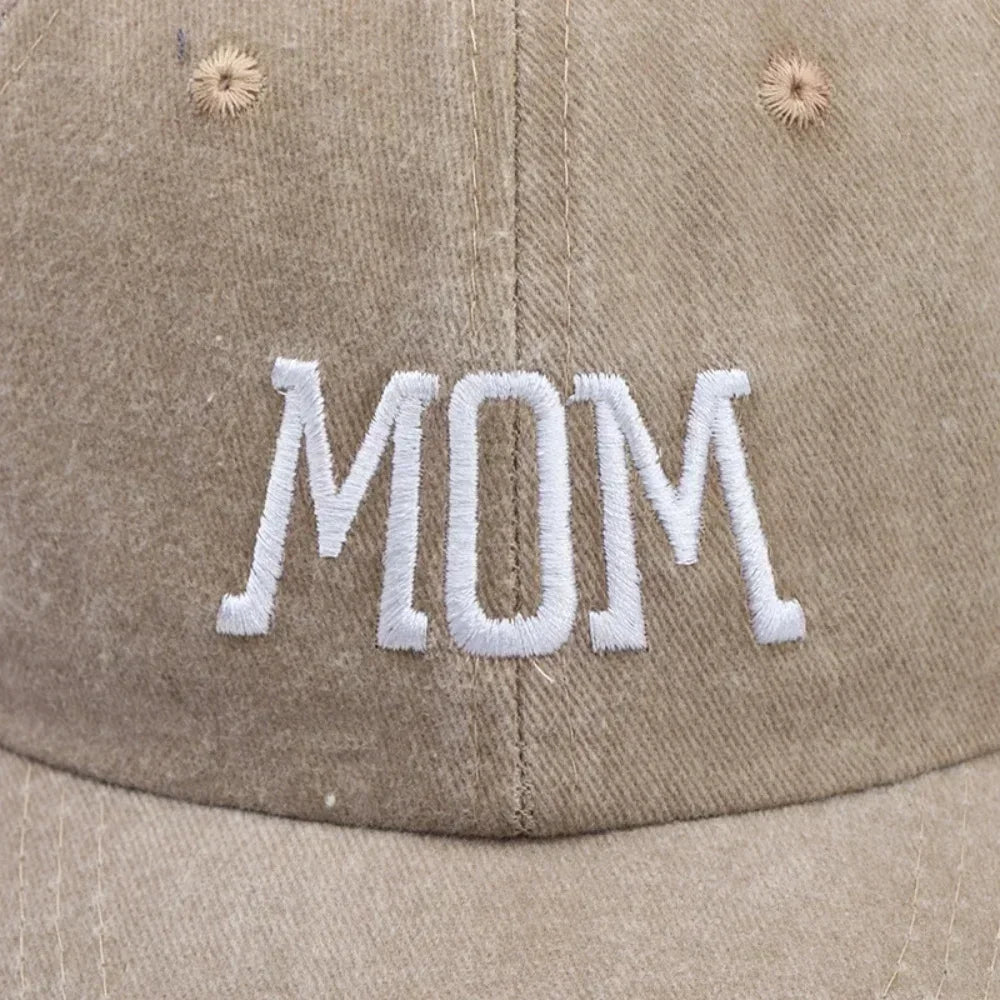 DAD MOM Embroidered Baseball Hat Men's and Women's Retro Vintage Fashion Outdoor Couple Hat Hip Hop Hat