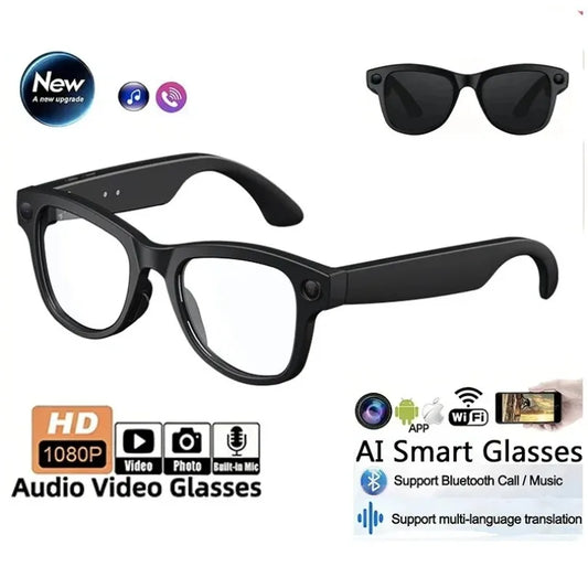 M02 Smart Sunglasses AI Translation 100+ Languages 8MP Camera Bluetooth Music Call Smart Glasses with Charging Box