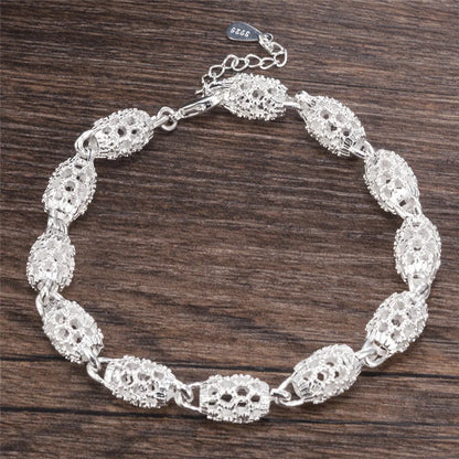 Fashion 925 Sterling Silver Bracelets For Women Luxury Original Designer Hollow Lantern Ball Charm Bracelets Beautiful Jewelry