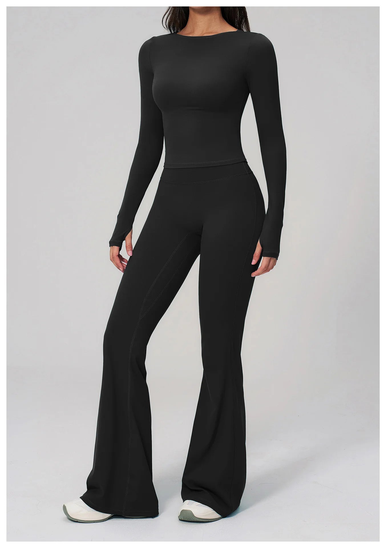 Yoga Set 2PCS Women Tracksuit Sportswear Workout Clothes Athletic Wear Gym Clothing Legging Fitness Top Long Sleeve Sports Suits