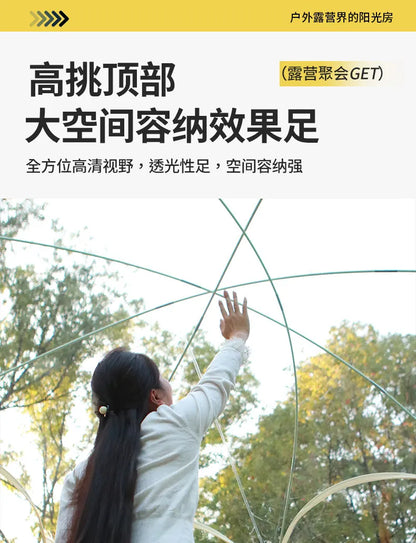 Transparent Bubble Tent for Winter Camping,Insulated Windproof Geodesic Dome Tent with Stargazing Skylight,Outdoor Glamping Tent