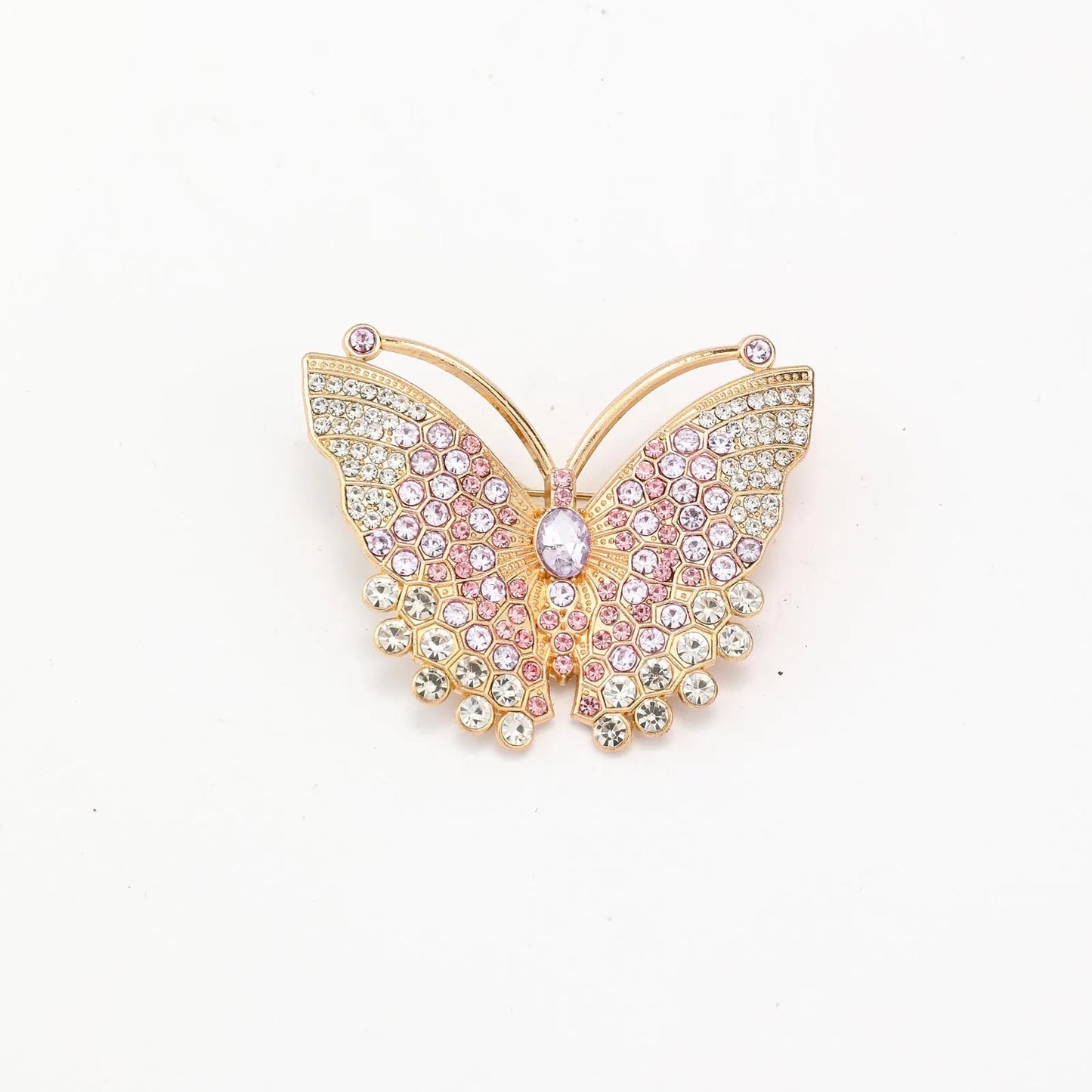 Women Rhinestone Butterfly Brooch Pin Elegant Crystal Diamond Corsage Lapel Badge for Coat Dress Accessories Luxury Jewelry
