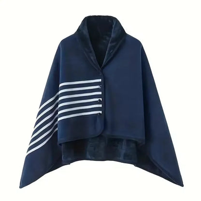 1PC Flannel Shawl Blanket Wearable Lazy Casual Office Warmth Shawl Blanket for Comfort And Style
