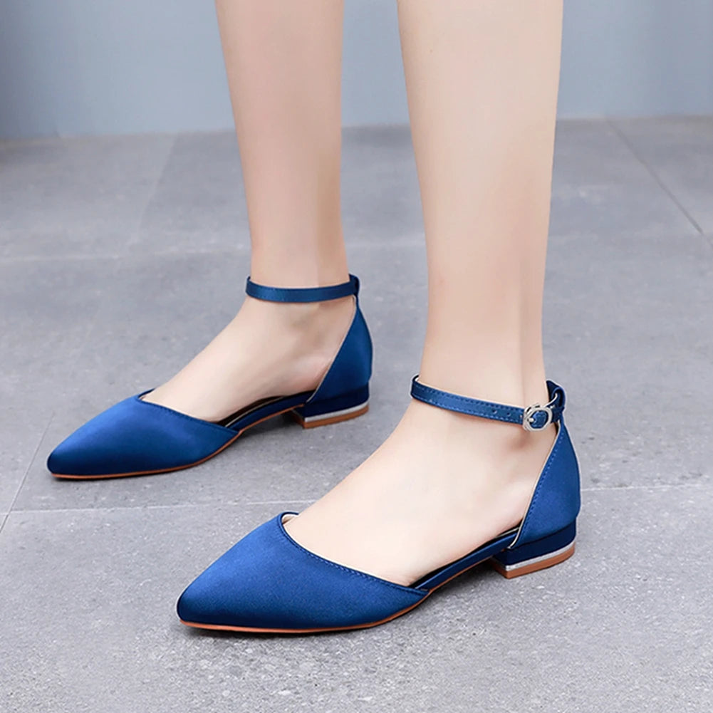 Crystal Queen Women Sandals Ladies Sexy Shoes Female Flats Point Toe Summer Shoes Casual Party Dress Flat