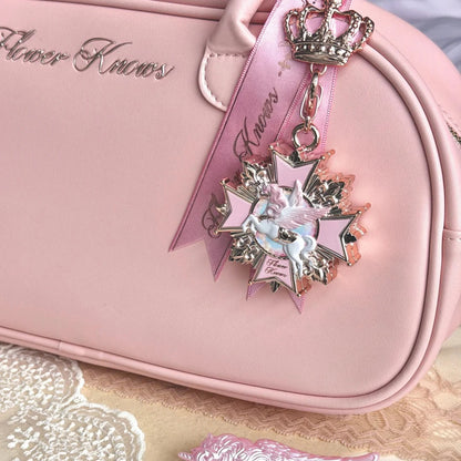 Flower Knows Knight Unicorn Eyeshadow Palette Charm Mini Makeup Accessory Fantasy Unicorn Design Cosmetic Bag Decoration