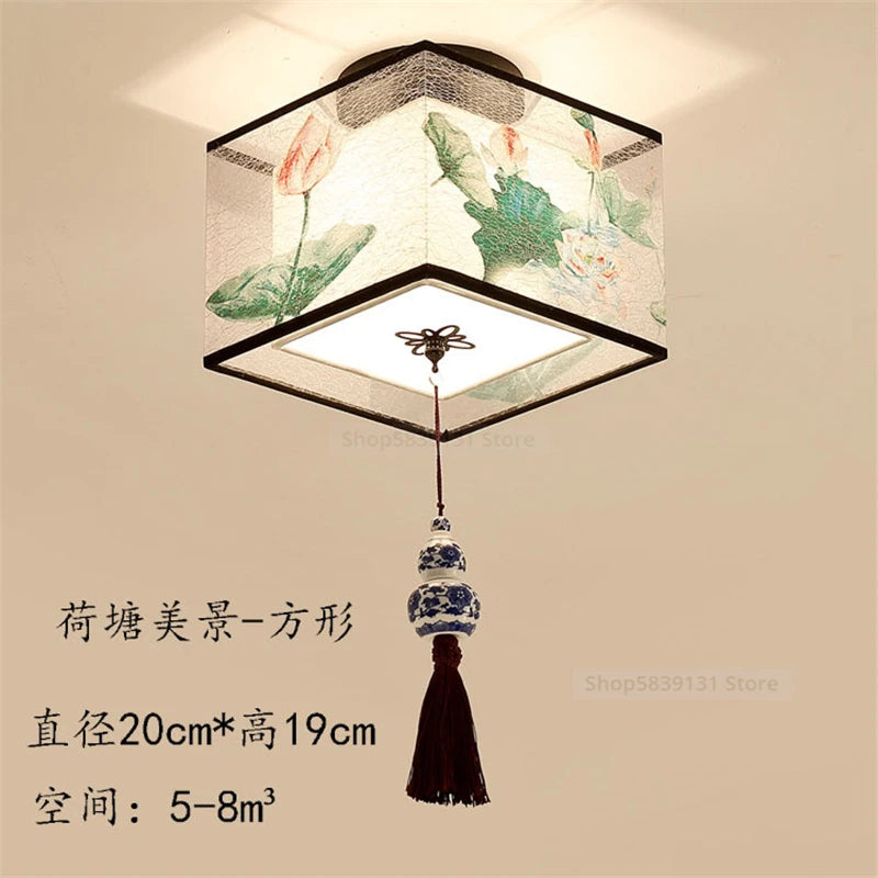 Classical Simple Chinese Style Ceiling Lights Round Square Led Ceiling Light Fixtures Morden Home Decor for Living Room Lights