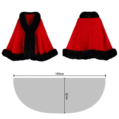 Women Winter Warm Shawl Thicken Coat Cardigan Cape Cloak Outer