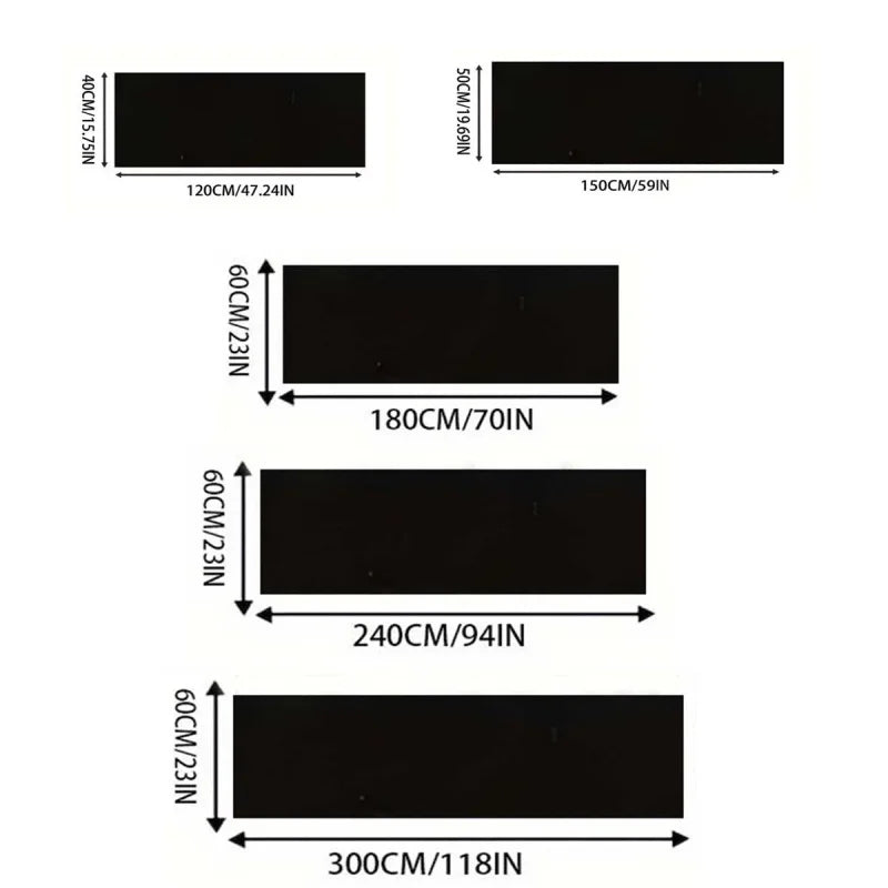 VIKAMA Black Sports Vitality Style Long Carpet Cool Motorcycle Mat for Car And Bicycle Parking
