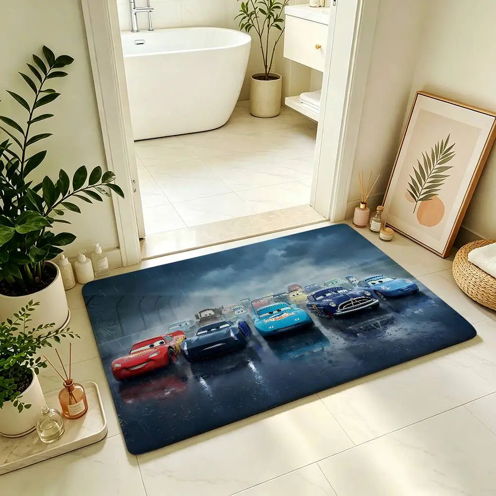 Anime-L-lightning-M-mcqueenS Cool Carpet Bathroom Anti-slip Mat Door Mat Home Decoration Mat Entrance Door Mat Scratch-resistant