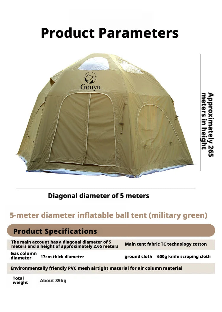 Outdoor Tent Inflatable Glamping Air Waterproof Geodesic Dome Camping Tent Tente Gonflable Pop up Marquee Luxury Hot Tent