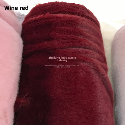 Thickened Imitation Mink Fur Grass Plush Fabric for Soft DIY Sewing Handmade Coat Vest Toy Doll Clothing Fashion Cloth Material