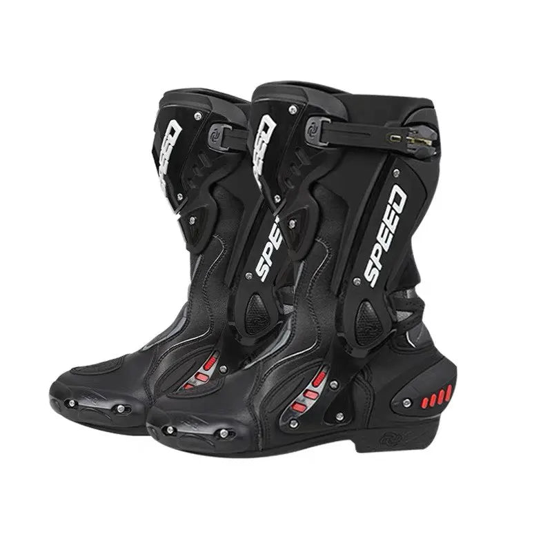 PRO-BIKER Motorcycle Boots Waterproof Racing Boots All-Season Anti-Slip Waterproof Off-Road Boots for Men Women B1008
