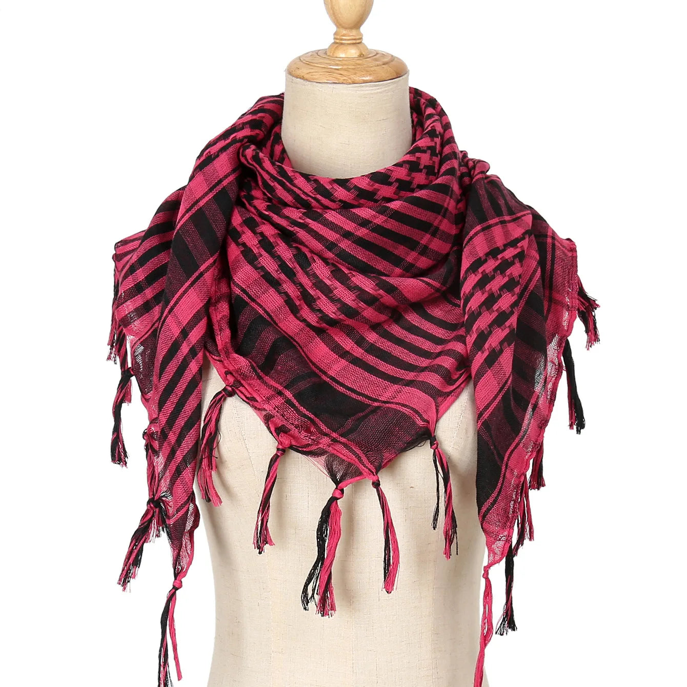 2024 New Plaid Hijab Scarf for Men and Women Arab Desert Headscarf Soft Tactical Hiking Scarves Unisex Turban Military Shawl