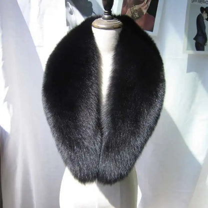 Real Fox Fur Collar for Women Coat Jacket Female Wraps Winter Warm Fur Scarf Extra Large Size Neck Warmer Fur Shawls Scarves