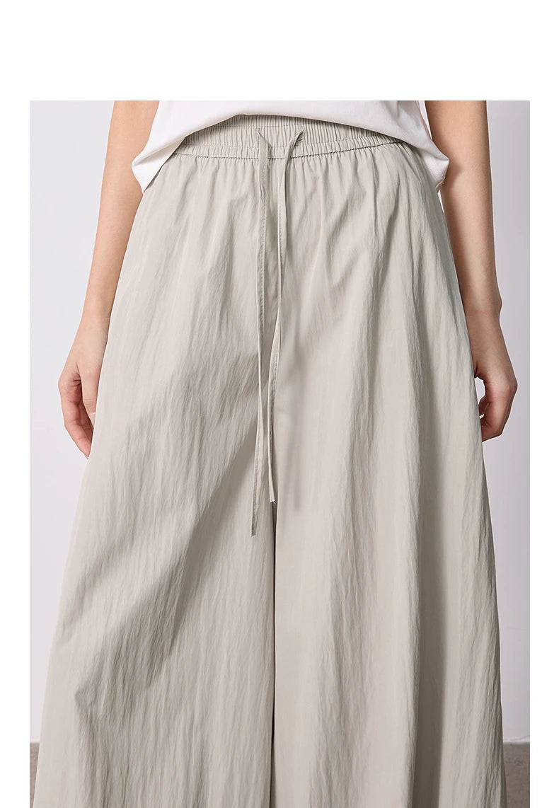 TOYOUTH Women's Wrinkle-Resistant Wide Leg Pants 2026 Summer New Straight Cut Bud Trousers, Travel Friendly