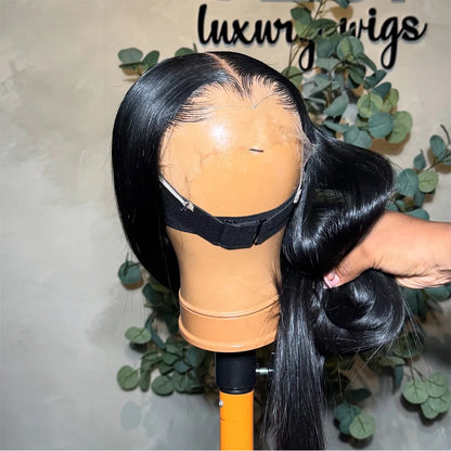 Lagos Hairline Silky Straight 360 HD Transparent Lace M Shaped Glueless 100% Human Hair Glueless Wig Human Hair 13x6 HD Lace Wig
