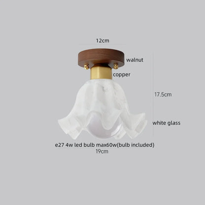 IWHD Home Lighting LED Ceiling Lights Decoration Aisle Porch Living Room Light Fixtures Nordic Ceiling Lamp Resin Copper Lustres