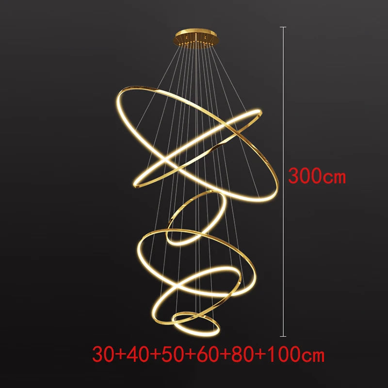 Nordic home decoration, stair chandelier, living room and dining room Pendant lights, ceiling light, indoor lighting
