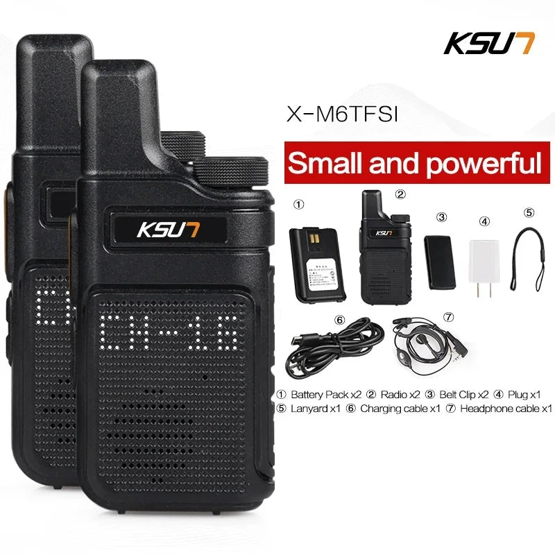 KSUT M6 Handheld PMR446 FRS Walkie Talkie 2pcs Set Radio Station Transmitter For Kids Wireless Device Two Way Radio