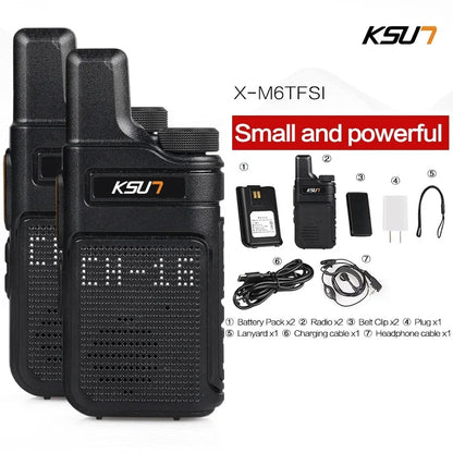 KSUT M6 Handheld PMR446 FRS Walkie Talkie 2pcs Set Radio Station Transmitter For Kids Wireless Device Two Way Radio