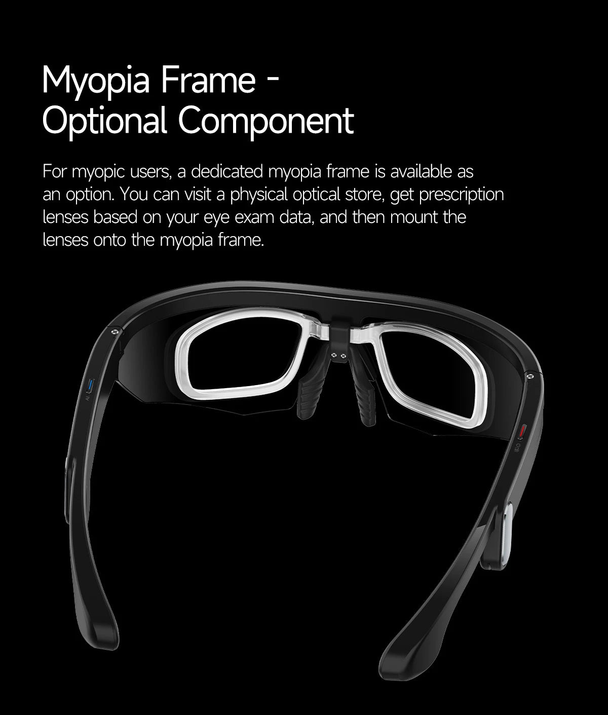 AI Smart Glasses with Camera  with built-in storage (no SD card required)deal for outdoor sports such as cycling skiing baseball