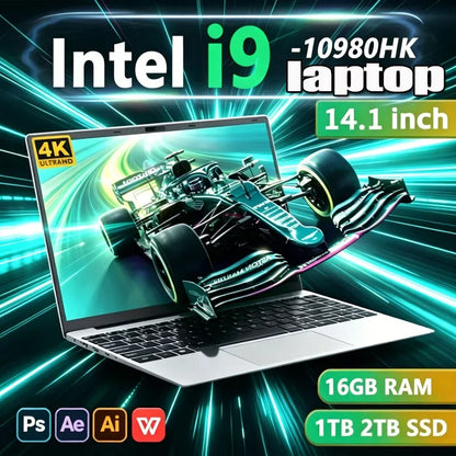 2026 I9 Windows 11 Laptop Intel CORE I9-10980HK Notebook 14.1 Inch 16GB RAM 1TB 2TB SSD 1920*1080HD Gaming Laptops Pc Gamer