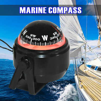 HD Waterproof ABS Multi-Purpose Sea Navigation Bracket Mount Compass LED Digital For Marine Boat Caravan Car Truck White Black