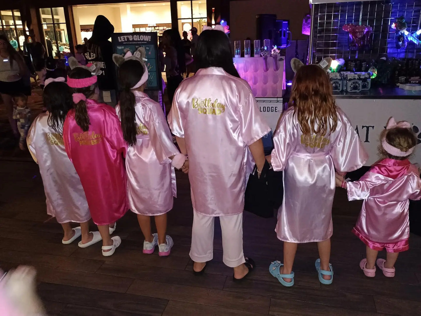 40 Pcs Girls Spa Party Supplies 10 Birthday Squad Princess Robe 10 Tote Bags 10 Headbands 10 Spa Masks for Birthday