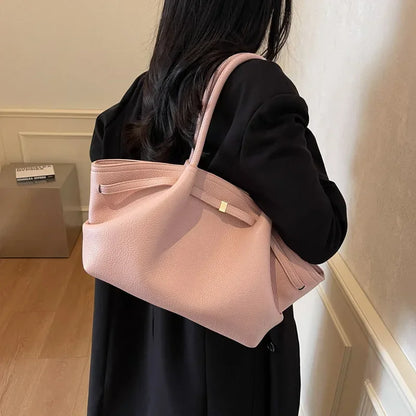2026 French Style Women Tote Bag Large Capacity Luxury Underarm Bag Casual Single Shoulder Handbag Daily Commute Shopping Bags