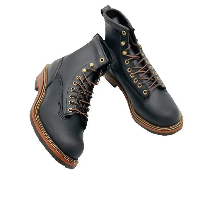 Men High Quality Brand Outdoor Genuine Leather Boots Special Desert Combat Boots Men's Designer Shoes Ankle